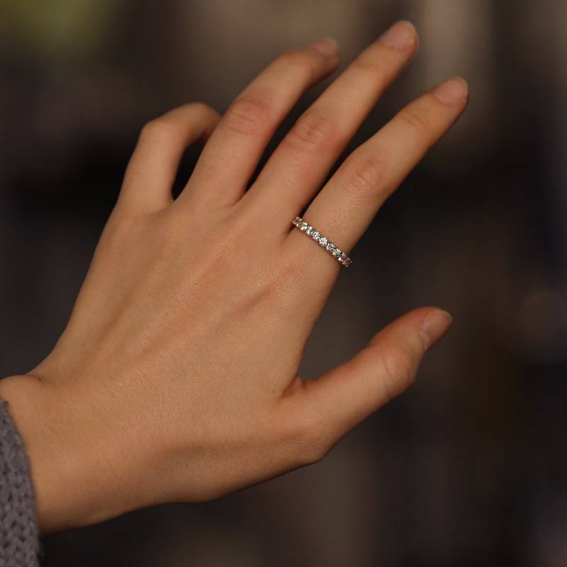 Labor Diamant/Naturdiamant Eternity Band, Hochzeitsband, Ring, Ehering, Verlobungsring von JSVConcepts
