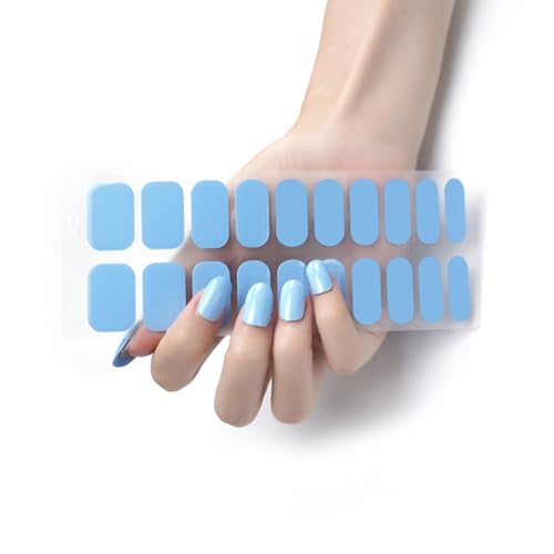20 Stück Selbstklebende Wraps Gel Nagellack Streifen Komplette Wraps Polnische Aufkleber Gel Streifen Gel Aufkleber von JSZDFSV