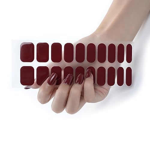 20 Stück Selbstklebende Wraps Gel Nagellack Streifen Komplette Wraps Polnische Aufkleber Gel Streifen Gel Aufkleber von JSZDFSV