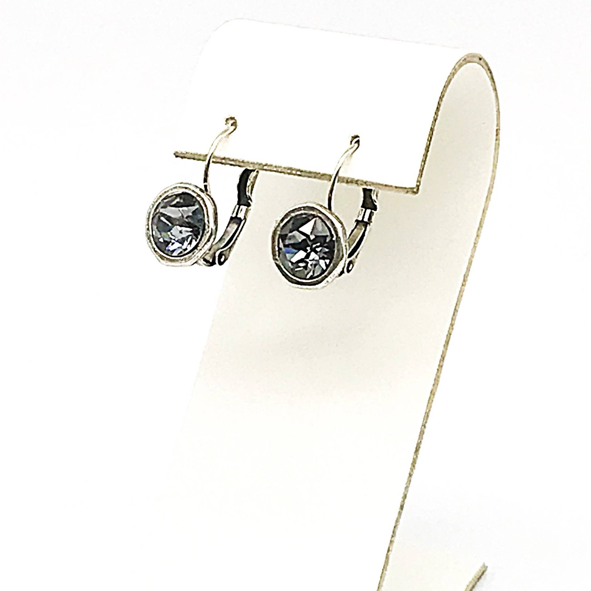 Kristallohrringe Silber-Grau Ohrringe-Brautjungfer Geschenk-Brautjungfern Ohrringe-Minimalistisch-Ohrringe Ohrringe-Petite Ohrringe von JSjewelryBoutique