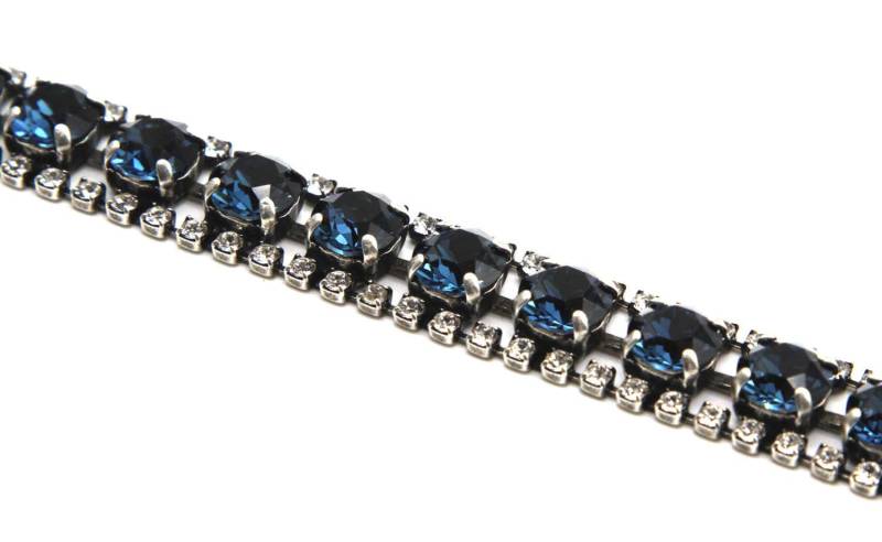 Saphir Schmuck-Blauer Schmuck-Swarovski Kristall Schmuck-statement Schmuck-Etwas Blau-Saphir Diamant Armband-Js Schmuck von JSjewelryBoutique
