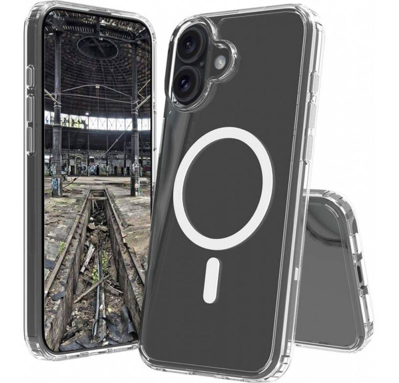 JT Berlin Handytasche Pankow Clear MagSafe Schutz für iPhone 16 Plus (Transparenter MagSafe-Kompatibilitätsschutz) von JT Berlin