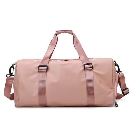 JTBDWOSK Sporttasche Reisetasche für Damen und Herren, Sporttasche mit Schuhfach und Nassfach, Leichte Wasserdicht Sport Duffel Bag Weekender Tasche Trainingstasche für Sport Gym Reise Yoga,Rosa von JTBDWOSK