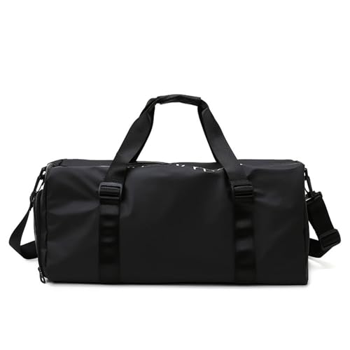 JTBDWOSK Sporttasche Reisetasche für Damen und Herren, Sporttasche mit Schuhfach und Nassfach, Leichte Wasserdicht Sport Duffel Bag Weekender Tasche Trainingstasche für Sport Gym Reise Yoga,Schwarz von JTBDWOSK