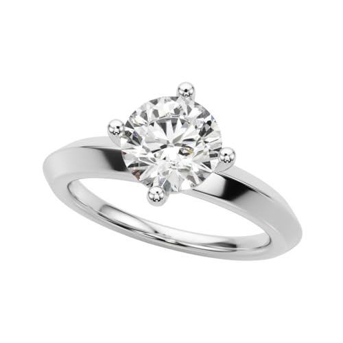 JTC LTD 0,50 ct IGI-zertifizierter Verlobungsring mit im Labor gezüchtetem Diamanten | Platin-Verlobungsring für Frauen | Größe 53 von JTC LTD