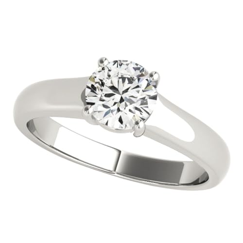 JTC LTD D/VS IGI-zertifizierter runder Diamant-Verlobungsring für Damen, 0,20 Karat bis 2,00 Karat, Solitärring, Geburtstagsgeschenk, britische Punze, Size-P, Stein, Erstellter Diamant JTC LTD D/VS IGI-zertifizierter runder Diamant-Verlobungsring für Damen, 0,20 Karat bis 2,00 Karat, Solitärring, Geburtstagsgeschenk, britische Punze, Size-P, Stein, Erstellter Diamant von JTC LTD
