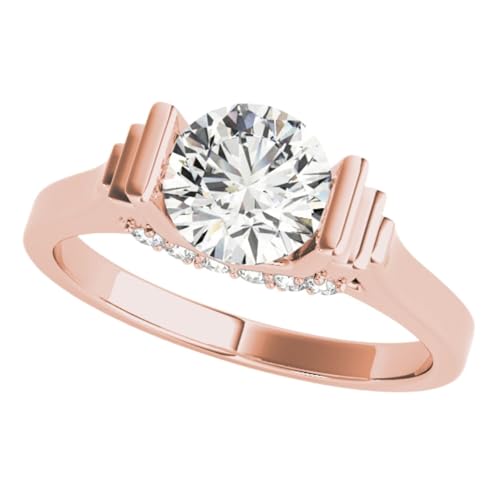 JTC LTD IGI Zertifizierter Verlobungsring mit Labordiamant | Architektonische Prong-Fassung & Pavé-Seitensteine | 18K Roségold Ring | 0.30Kt Größe 50 JTC LTD IGI Zertifizierter Verlobungsring mit Labordiamant | Architektonische Prong-Fassung & Pavé-Seitensteine | 18K Roségold Ring | 0.30Kt Größe 50 von JTC LTD