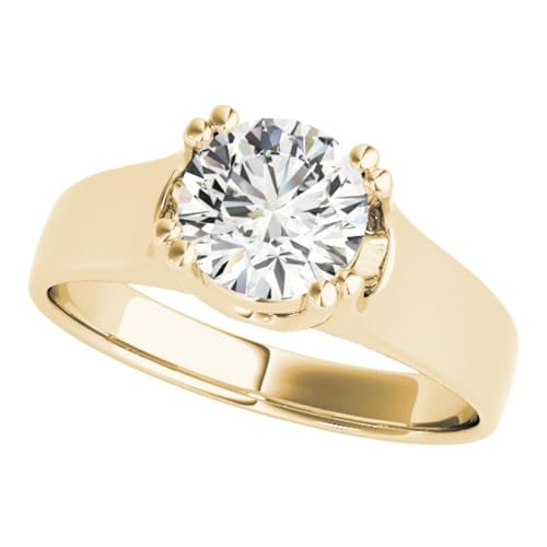 JTC LTD IGI Zertifizierter Verlobungsring mit Labordiamant | Elegante 8-Krappenfassung in Krönchen-Optik| 18K Gelbgold Ring | 0.50Kt JTC LTD IGI Zertifizierter Verlobungsring mit Labordiamant | Elegante 8-Krappenfassung in Krönchen-Optik| 18K Gelbgold Ring | 0.50Kt von JTC LTD