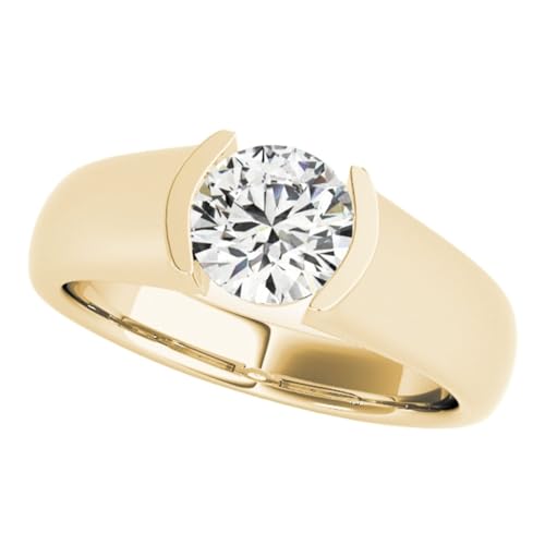 JTC LTD IGI Zertifizierter Verlobungsring mit Labordiamant | Halbzargenfassung in Breitem Band | 9K Gelbgold Ring | 1.50Kt47 JTC LTD IGI Zertifizierter Verlobungsring mit Labordiamant | Halbzargenfassung in Breitem Band | 9K Gelbgold Ring | 1.50Kt47 von JTC LTD