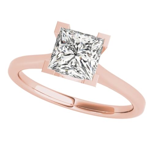 JTC LTD IGI Zertifizierter Verlobungsring mit Labordiamant | Princess-Cut Geometrische Fassung | 9K Roségold Ring | 0.20Kt JTC LTD IGI Zertifizierter Verlobungsring mit Labordiamant | Princess-Cut Geometrische Fassung | 9K Roségold Ring | 0.20Kt von JTC LTD