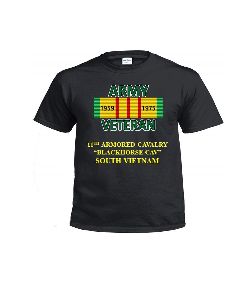 11Th Gepanzerte Kavallerie "Blackhorse Cav" Südvietnam "Vietnam Veteran Band Vinyl/Siebdruck Shirt Oder Sweatshirts von JTKAMERICANAINC