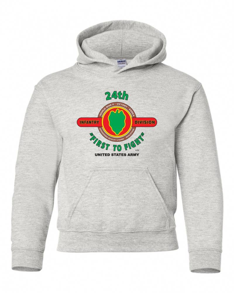 24rd Infanterie Division "First To Fight" Battle & Kampagne Hoodie Sweatshirt W/Taschen von JTKAMERICANAINC