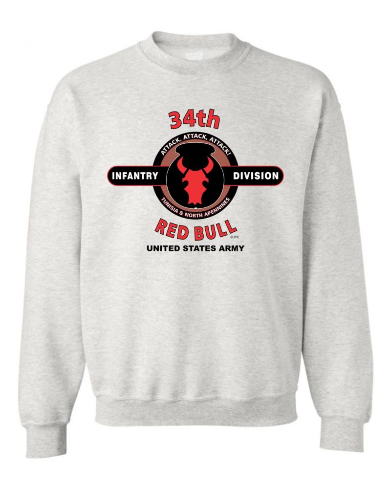 34. Infanterie-Division "Red Bull" Battle & Campaign Sweatshirt von JTKAMERICANAINC
