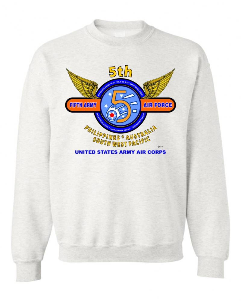 5. Armee Luftwaffe U.s. Army Air Corps Ww Ii Kampf & Kampagne Sweatshirt von JTKAMERICANAINC