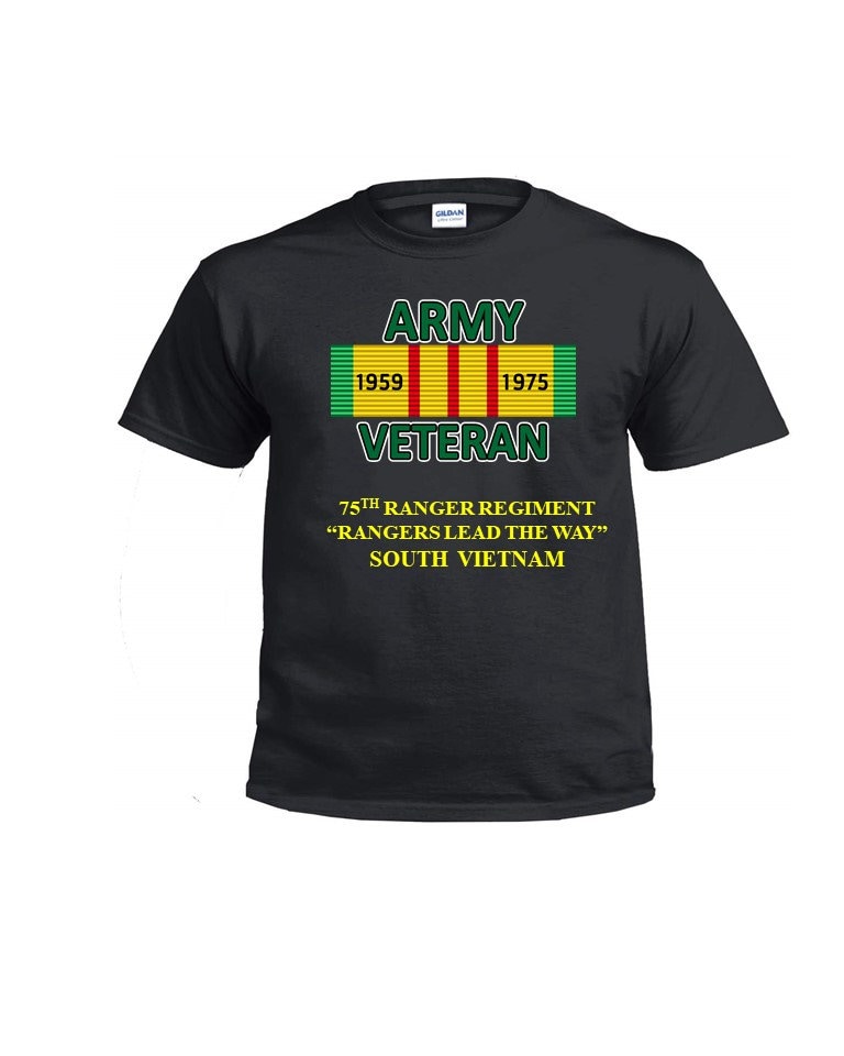 75Th Ranger Regiment "Rangers Lead The Way" Südvietnam "Vietnam Veteran Band Vinyl/Siebdruck Shirt Oder Sweatshirts von JTKAMERICANAINC