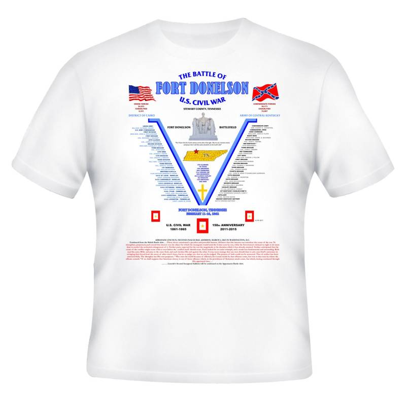 American-Us Bürgerkrieg Fort Donelson, Tennessee Gliederung Union Und Konföderierten Weißes Hemd von JTKAMERICANAINC