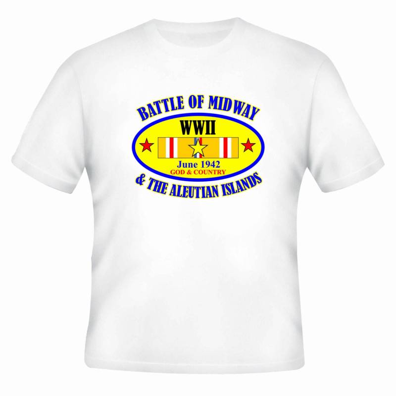 Battle Of Midway & The Aleuten Ww Ii Kampagne 2-Seitiges Hemd von JTKAMERICANAINC