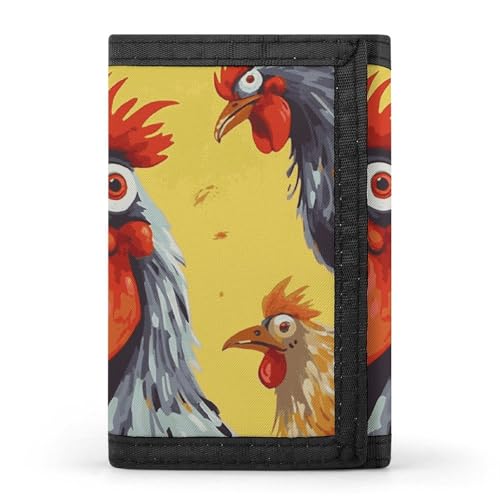 JTKBNVM Art Chicken Painting Trifold Wallet Trifold Wallets for Men Women Slim Wallet Mens Wallet Trifold Front Pocket Wallet | Versatile Wallets with 8 Credit Card Holder, Style, One Size, Stil:, von JTKBNVM