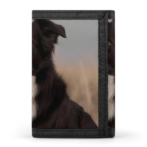 JTKBNVM Border Collie Trifold Wallet Trifold Wallets for Men Women Slim Wallet Mens Wallet Trifold Front Pocket Wallet | Versatile Wallets with 8 Credit Card Holder, style, One Size, Stil:, von JTKBNVM