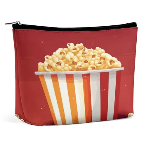 JTKBNVM Cartoon-Popcorn-Make-up-Tasche für Damen, wasserdichte Kosmetiktasche, tragbare Reise-Kulturbeutel, Aufbewahrungstasche, große Make-up-Tasche, Hand-Make-up-Tasche für Arbeit, Stil, JTKBNVM Cartoon-Popcorn-Make-up-Tasche für Damen, wasserdichte Kosmetiktasche, tragbare Reise-Kulturbeutel, Aufbewahrungstasche, große Make-up-Tasche, Hand-Make-up-Tasche für Arbeit, Stil, von JTKBNVM