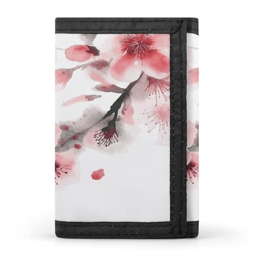 JTKBNVM Cherry Florals Trifold Wallet Trifold Wallets for Men Women Slim Wallet Mens Wallet Trifold Front Pocket Wallet | Versatile Wallets with 8 Credit Card Holder, Style, One Size, Stil:, von JTKBNVM