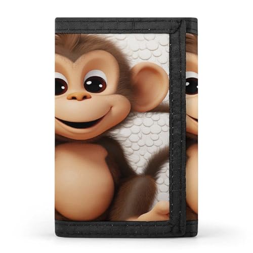 JTKBNVM Cute Monkey Trifold Wallet Trifold Wallets for Men Women Slim Wallet Mens Wallet Trifold Front Pocket Wallet | Versatile Wallets with 8 Credit Card Holder, style, One Size, Stil:, von JTKBNVM