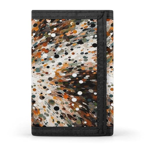 JTKBNVM Dots of Different Trifold Wallet Trifold Wallets for Men Women Slim Wallet Mens Wallet Trifold Front Pocket Wallet | Versatile Wallets with 8 Credit Card Holder, Style, One Size, Stil:, von JTKBNVM
