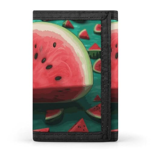 JTKBNVM Dream Watermelon Trifold Wallet Trifold Wallets for Men Women Slim Wallet Mens Wallet Trifold Front Pocket Wallet | Versatile Wallets with 8 Credit Card Holder, Style, One Size, Stil:, von JTKBNVM