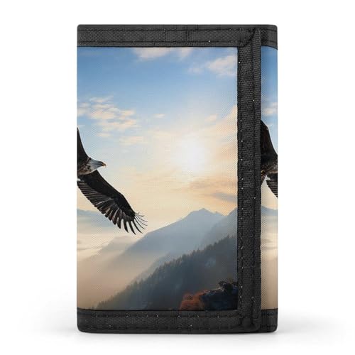 JTKBNVM Eagle Mountains Trifold Wallet Trifold Wallets for Men Women Slim Wallet Mens Wallet Trifold Front Pocket Wallet | Versatile Wallets with 8 Credit Card Holder, Style, One Size, Stil:, von JTKBNVM