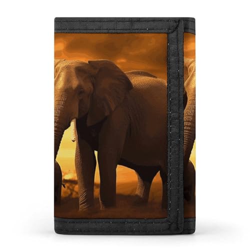 JTKBNVM Elephant Trifold Wallet Trifold Wallets for Men Women Slim Wallet Mens Wallet Trifold Front Pocket Wallet | Versatile Wallets with 8 Credit Card Holder, style, One Size, Stil:, Einheitsgröße von JTKBNVM