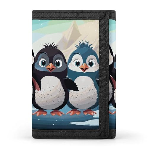 JTKBNVM Five Cute Penguins Trifold Wallet Trifold Wallets for Men Women Slim Wallet Mens Wallet Trifold Front Pocket Wallet | Versatile Wallets with 8 Credit Card Holder, Style, One Size, Stil:, von JTKBNVM