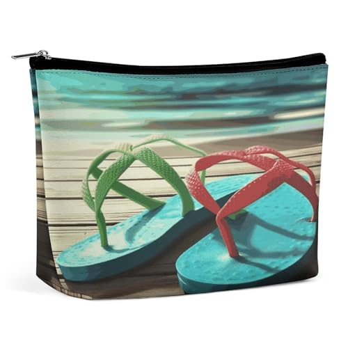 JTKBNVM Flip-Flops Make-up-Tasche für Damen, wasserdichte Kosmetiktasche, tragbare Reise-Kulturbeutel, Aufbewahrungstasche, große Make-up-Tasche, Hand-Make-up-Tasche für Arbeit, Stil, Einheitsgröße, JTKBNVM Flip-Flops Make-up-Tasche für Damen, wasserdichte Kosmetiktasche, tragbare Reise-Kulturbeutel, Aufbewahrungstasche, große Make-up-Tasche, Hand-Make-up-Tasche für Arbeit, Stil, Einheitsgröße, von JTKBNVM