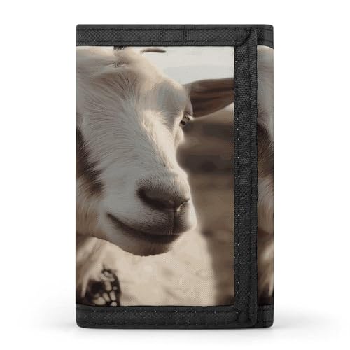 JTKBNVM Goat on Hillside Trifold Wallet Trifold Wallets for Men Women Slim Wallet Mens Wallet Trifold Front Pocket Wallet | Versatile Wallets with 8 Credit Card Holder, style, One Size, Stil:, von JTKBNVM