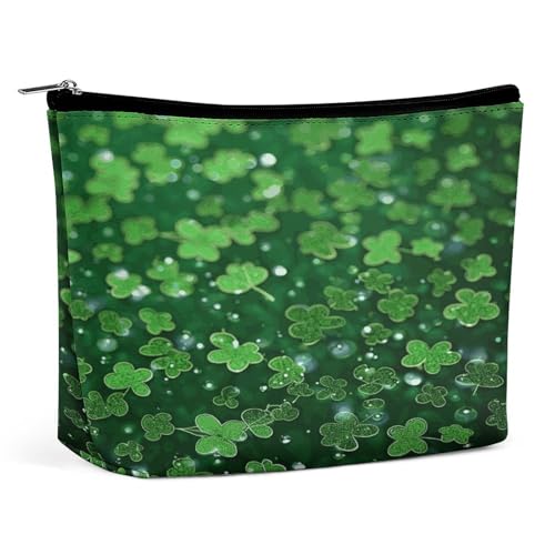 JTKBNVM Hintergrund St. Patrick's Day Glitzer-Make-up-Tasche für Damen, wasserdichte Kosmetiktasche, tragbare Reise-Kulturbeutel, Aufbewahrungstasche, große Make-up-Tasche, Hand-Make-up-Tasche für JTKBNVM Hintergrund St. Patrick's Day Glitzer-Make-up-Tasche für Damen, wasserdichte Kosmetiktasche, tragbare Reise-Kulturbeutel, Aufbewahrungstasche, große Make-up-Tasche, Hand-Make-up-Tasche für von JTKBNVM