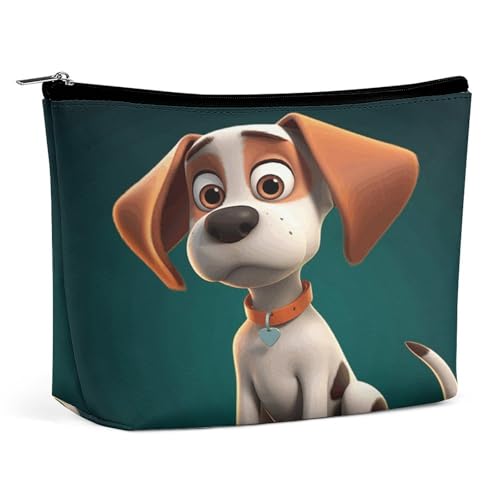JTKBNVM Kosmetiktasche mit Cartoon-Hundemotiv für Damen, wasserdicht, tragbar, Reise-Kulturbeutel, Aufbewahrungstasche, große Make-up-Tasche, Hand-Make-up-Tasche für Arbeit, Stil, Einheitsgröße, JTKBNVM Kosmetiktasche mit Cartoon-Hundemotiv für Damen, wasserdicht, tragbar, Reise-Kulturbeutel, Aufbewahrungstasche, große Make-up-Tasche, Hand-Make-up-Tasche für Arbeit, Stil, Einheitsgröße, von JTKBNVM