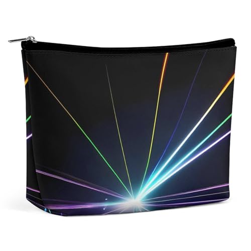 JTKBNVM Laserleichte Make-up-Tasche für Damen, wasserdichte Kosmetiktasche, tragbare Reise-Kulturbeutel, Aufbewahrungstasche, große Make-up-Tasche, Hand-Make-up-Tasche für Arbeit, Stil, Einheitsgröße, von JTKBNVM