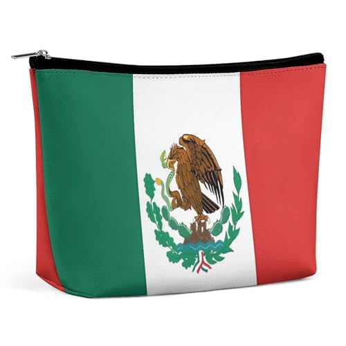 JTKBNVM Make-up-Tasche für Damen, Motiv: Flagge von Mexiko, wasserdicht, tragbar, Reise-Kulturbeutel, Aufbewahrungstasche, große Make-up-Tasche, Hand-Make-up-Tasche für Arbeit, Stil, Einheitsgröße, JTKBNVM Make-up-Tasche für Damen, Motiv: Flagge von Mexiko, wasserdicht, tragbar, Reise-Kulturbeutel, Aufbewahrungstasche, große Make-up-Tasche, Hand-Make-up-Tasche für Arbeit, Stil, Einheitsgröße, von JTKBNVM