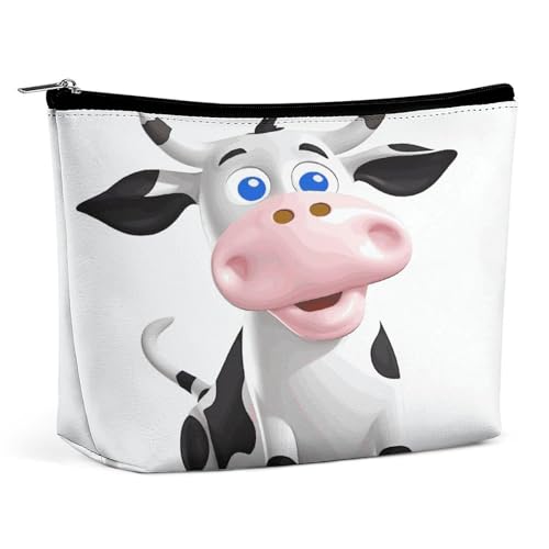 JTKBNVM Make-up-Tasche mit Cartoon-Milchkuh für Damen, wasserdicht, tragbar, Reise-Kulturbeutel, Aufbewahrungstasche, große Make-up-Tasche, Hand-Make-up-Tasche für Arbeit, Stil, Einheitsgröße, Stil:, JTKBNVM Make-up-Tasche mit Cartoon-Milchkuh für Damen, wasserdicht, tragbar, Reise-Kulturbeutel, Aufbewahrungstasche, große Make-up-Tasche, Hand-Make-up-Tasche für Arbeit, Stil, Einheitsgröße, Stil:, von JTKBNVM