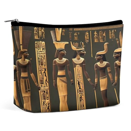 JTKBNVM Make-up-Tasche mit antikem ägyptischem Hieroglyphe für Damen, wasserdicht, tragbar, Reise-Kulturbeutel, Aufbewahrungstasche, große Make-up-Tasche, Hand-Make-up-Tasche für Arbeit, Stil, JTKBNVM Make-up-Tasche mit antikem ägyptischem Hieroglyphe für Damen, wasserdicht, tragbar, Reise-Kulturbeutel, Aufbewahrungstasche, große Make-up-Tasche, Hand-Make-up-Tasche für Arbeit, Stil, von JTKBNVM