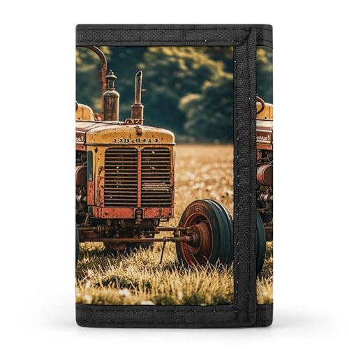 JTKBNVM Old Tractor Photoes Trifold Wallet Trifold Wallets for Men Women Slim Wallet Mens Wallet Trifold Front Pocket Wallet | Versatile Wallets with 8 Credit Card Holder, style, One Size, Stil:, von JTKBNVM