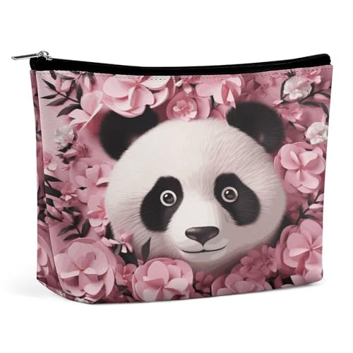 JTKBNVM Panda Make-up-Tasche für Damen, wasserdicht, Kosmetiktasche, tragbare Reise-Kulturbeutel, Aufbewahrungstasche, große Make-up-Tasche, Hand-Make-up-Tasche für Arbeit, Stil, Einheitsgröße, Stil:, von JTKBNVM