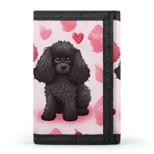 JTKBNVM Poodles Dogs Trifold Wallet Trifold Wallets for Men Women Slim Wallet Mens Wallet Trifold Front Pocket Wallet | Versatile Wallets with 8 Credit Card Holder, style, One Size, Stil:, von JTKBNVM