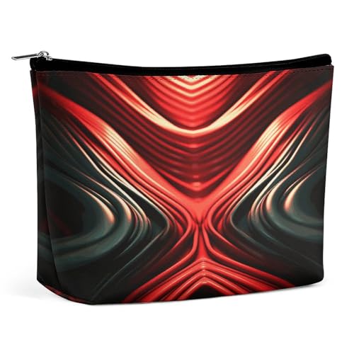 JTKBNVM Red Line Make-up-Tasche für Damen, wasserdichte Kosmetiktasche, tragbare Reise-Kulturbeutel, Aufbewahrungstasche, große Make-up-Tasche, Hand-Make-up-Tasche für Arbeit, Stil, Einheitsgröße, JTKBNVM Red Line Make-up-Tasche für Damen, wasserdichte Kosmetiktasche, tragbare Reise-Kulturbeutel, Aufbewahrungstasche, große Make-up-Tasche, Hand-Make-up-Tasche für Arbeit, Stil, Einheitsgröße, von JTKBNVM