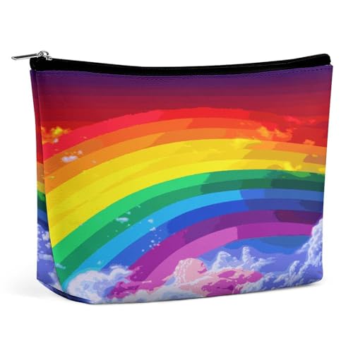 JTKBNVM Regenbogen-Make-up-Tasche für Damen, wasserdichte Kosmetiktasche, tragbare Reise-Kulturbeutel, Aufbewahrungstasche, große Make-up-Tasche, Hand-Make-up-Tasche für Arbeit, Stil, Einheitsgröße, JTKBNVM Regenbogen-Make-up-Tasche für Damen, wasserdichte Kosmetiktasche, tragbare Reise-Kulturbeutel, Aufbewahrungstasche, große Make-up-Tasche, Hand-Make-up-Tasche für Arbeit, Stil, Einheitsgröße, von JTKBNVM