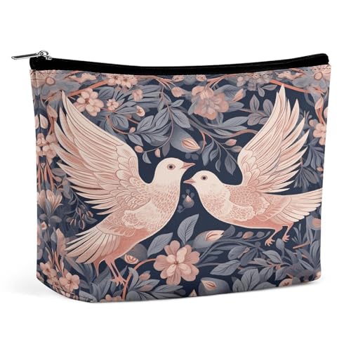 JTKBNVM Vogel auf Ast Make-up-Tasche für Damen, wasserdichte Kosmetiktasche, tragbare Reise-Kulturbeutel, Aufbewahrungstasche, große Make-up-Tasche, Hand-Make-up-Tasche für Arbeit, Stil, JTKBNVM Vogel auf Ast Make-up-Tasche für Damen, wasserdichte Kosmetiktasche, tragbare Reise-Kulturbeutel, Aufbewahrungstasche, große Make-up-Tasche, Hand-Make-up-Tasche für Arbeit, Stil, von JTKBNVM