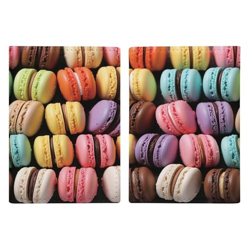 Macaron Biscuit Flavored Pastries Passport Card Holder Travel Passport Covers Case PU Passport Book Cover Passport Wallet Cover Case Passport Protective Cover Uni Passport Protector, style, Stil:, von JTKBNVM