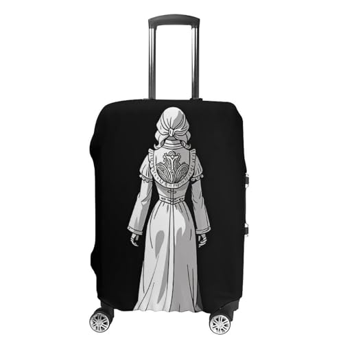 JTKLQBN Kratzfeste Gepäckabdeckung, Motiv: gruseliges Mädchen, bedruckt, waschbar, elastischer Kofferschutz für Gepäckgröße, Gruseliges Mädchen, XL von JTKLQBN