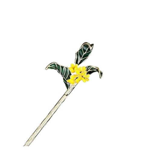 Haarstab 2 stücke frauen Licht Osmanthus Blatt Haarnadel Kleidung Zubehör Mode Schmuck Kopfbedeckungen von JTKSSCS