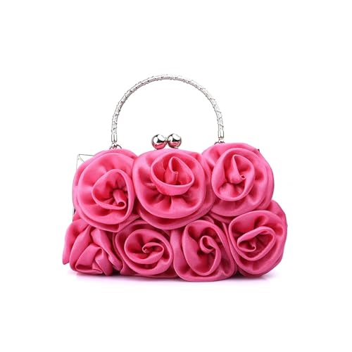 JTKSSCS Damen-Clutches Wunderschöne und elegante Damenhandtasche mit Satin-Clip in reiner Farbe, Abendtasche for Kleid, Dinnerparty, Brauttasche(Lavender) von JTKSSCS