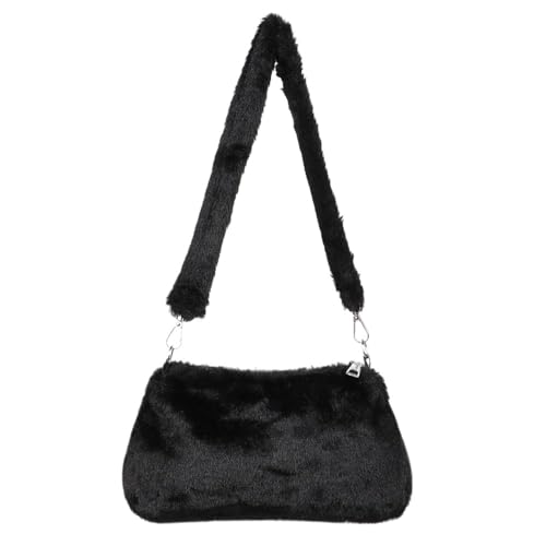 JTKSSCS Henkeltasche Damen Damen Casual Umhängetasche Plüsch Lady Schulter Unterarmtasche Weibliche Messenger Bag Umhängetaschen(Color 01) von JTKSSCS